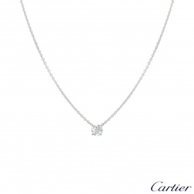 Cartier White Gold Diamond Necklace 0.80ct E/VS2